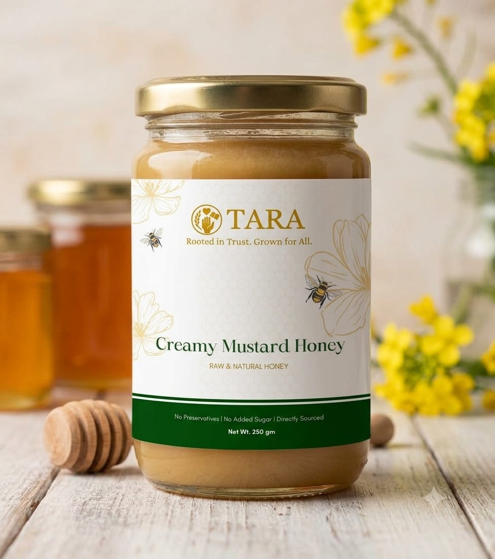 TARA Creamy mustard honey- 100% Raw, Natural and Pure (250mg)